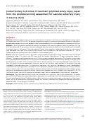 Cover page: Contemporary Outcomes of Traumatic Popliteal Artery Injury Repair