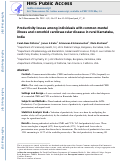 Cover page: Productivity losses among individuals with common mental illness and comorbid cardiovascular disease in rural Karnataka, India