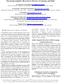 Cover page: Harnessing Linguistic Diversity for Theories of Language and Mind