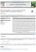 Cover page: High-order quadrature on multi-component domains implicitly defined by multivariate polynomials