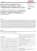 Cover page: Reduced blood oxygenation level dependent connectivity is related to hypoperfusion in Alzheimer’s disease