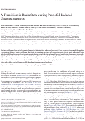 Cover page: A Transition in Brain State during Propofol-Induced Unconsciousness