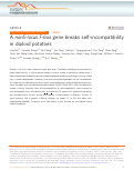 Cover page: A nonS-locus F-box gene breaks self-incompatibility in diploid potatoes