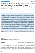 Cover page: Reliability of measurements performed by community-drawn anthropometrists from rural Ethiopia.