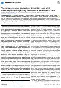 Cover page: Phosphoproteomic analysis of thrombin- and p38 MAPK-regulated signaling networks in endothelial cells