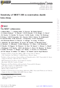 Cover page: Sensitivity of NEXT-100 to neutrinoless double beta decay