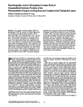 Cover page: Physiologically active chloroplasts contain pools of unassembled extrinsic proteins of the photosynthetic oxygen-evolving enzyme complex in the thylakoid lumen.