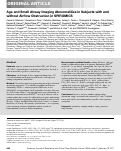 Cover page: Age and Small Airway Imaging Abnormalities in Subjects with and without Airflow Obstruction in SPIROMICS