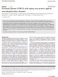 Cover page: Increased plasma DYRK1A with aging may protect against neurodegenerative diseases.