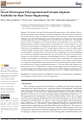 Cover page: Novel Electrospun Polycaprolactone/Calcium Alginate Scaffolds for Skin Tissue Engineering