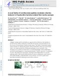 Cover page: A Family of Nonribosomal Peptides Modulate Collective Behavior in Pseudovibrio Bacteria Isolated from Marine Sponges**