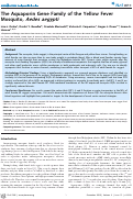 Cover page: The Aquaporin Gene Family of the Yellow Fever Mosquito, Aedes aegypti