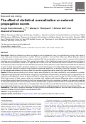 Cover page: The effect of statistical normalization on network propagation scores.