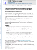 Cover page: The relationships between patellofemoral bone remodeling, cartilage composition, and vertical loading rate: PET/MRI in isolated patellofemoral osteoarthritis.