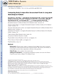 Cover page: Comparing Body Composition Assessment Tests in Long-term Hemodialysis Patients