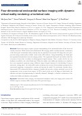Cover page: Four-dimensional endocardial surface imaging with dynamic virtual reality rendering: a technical note.