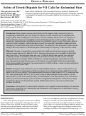 Cover page: Safety of Tiered-Dispatch for 911 Calls for Abdominal Pain