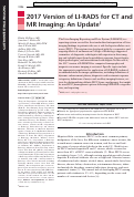 Cover page: 2017 Version of LI-RADS for CT and MR Imaging: An Update