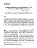 Cover page: Differential Predictors of Medication Adherence in HIV: Findings from a Sample of African American and Caucasian HIV-Positive Drug-Using Adults