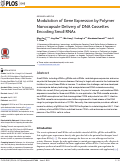 Cover page: Modulation of Gene Expression by Polymer Nanocapsule Delivery of DNA Cassettes Encoding Small RNAs