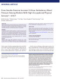 Cover page: Does Aerobic Exercise Increase 24-Hour Ambulatory Blood Pressure Among Workers With High Occupational Physical Activity?—A RCT