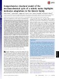 Cover page: Comprehensive structural model of the mechanochemical cycle of a mitotic motor highlights molecular adaptations in the kinesin family