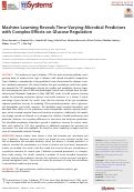Cover page: Machine Learning Reveals Time-Varying Microbial Predictors with Complex Effects on Glucose Regulation