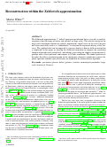 Cover page: Reconstruction within the Zeldovich approximation