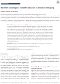 Cover page: Barretts esophagus: current standards in advanced imaging.