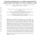 Cover page: Assessing phenotypic correlation through the multivariate phylogenetic latent liability model