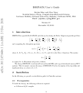 Cover page: BSEPACK User's Guide