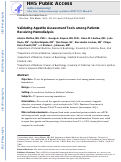 Cover page: Validating Appetite Assessment Tools Among Patients Receiving Hemodialysis