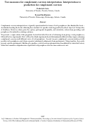 Cover page: Two measures for complement coercion interpretation: Interpretation vs production for complement coercion