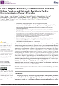 Cover page: Cardiac Magnetic Resonance, Electromechanical Activation, Kidney Function, and Natriuretic Peptides in Cardiac Resynchronization Therapy Upgrades