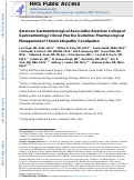 Cover page: American Gastroenterological Association-American College of Gastroenterology Clinical Practice Guideline: Pharmacological Management of Chronic Idiopathic Constipation.