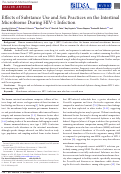 Cover page: Effects of Substance Use and Sex Practices on the Intestinal Microbiome During HIV-1 Infection