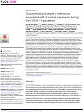 Cover page: Characterizing changes in behaviors associated with chemical exposures during the COVID-19 pandemic