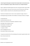 Cover page: A novel prognostic nomogram accurately predicts hepatocellular carcinoma recurrence after liver transplantation: analysis of 865 consecutive liver transplant recipients.