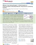 Cover page: Efficient Cross-Linking through C-H Bond Insertion of Unfunctionalized Commodity Materials Using Diazirine-Containing Polymers.