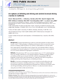 Cover page: Acceptance of drinking and driving and alcohol-involved driving crashes in California