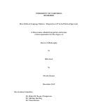 Cover page: How Political Language Matters: Proposition 227 in the Political Spectacle