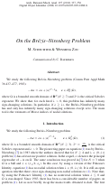 Cover page: On the Brézis–Nirenberg Problem