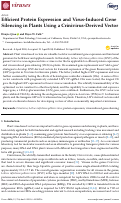 Cover page: Efficient Protein Expression and Virus-Induced Gene Silencing in Plants Using a Crinivirus-Derived Vector