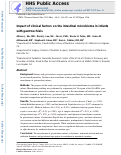 Cover page: Impact of Clinical Factors on the Intestinal Microbiome in Infants With Gastroschisis