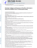 Cover page: Histological Subtypes and Response to PD-1/PD-L1 Blockade in Advanced Urothelial Cancer: A Retrospective Study.