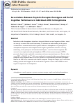 Cover page: Associations between oxytocin receptor genotypes and social cognitive performance in individuals with schizophrenia.