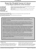 Cover page: Human Zinc Phosphide Exposure in Lebanon: A Case Report and Review of the Literature