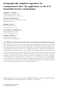 Cover page of Geographically weighted regression for compositional data: An application to the U.S. household income compositions