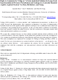 Cover page: Reply to comments by Veling on "A Semi-Analytical Solution for Large-Scale Injection-Induced Pressure Perturbation and Leakage in a Laterally Bounded Aquifer-Aquitard System"