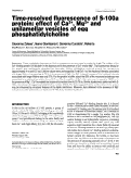 Cover page: Timemresolved fluorescence of S-100a protein: effect of Ca+, Mg2+ and unilamellar vesicles of egg phosphatidylcholine